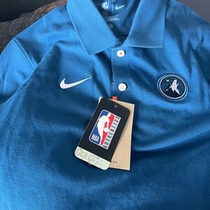 Nike Teal Minnesota Timberwolves Polo Shirt with Embroidered Logos